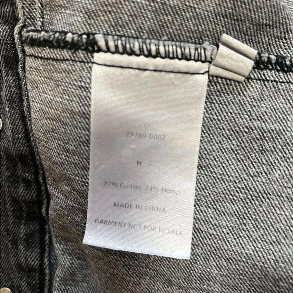 Levi’s Premium Stay Loose Trucker Jacket M Gray Hemp Blend Sample Garment - Picture 4 of 10